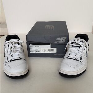 New Balance 550 White and Black Sneakers